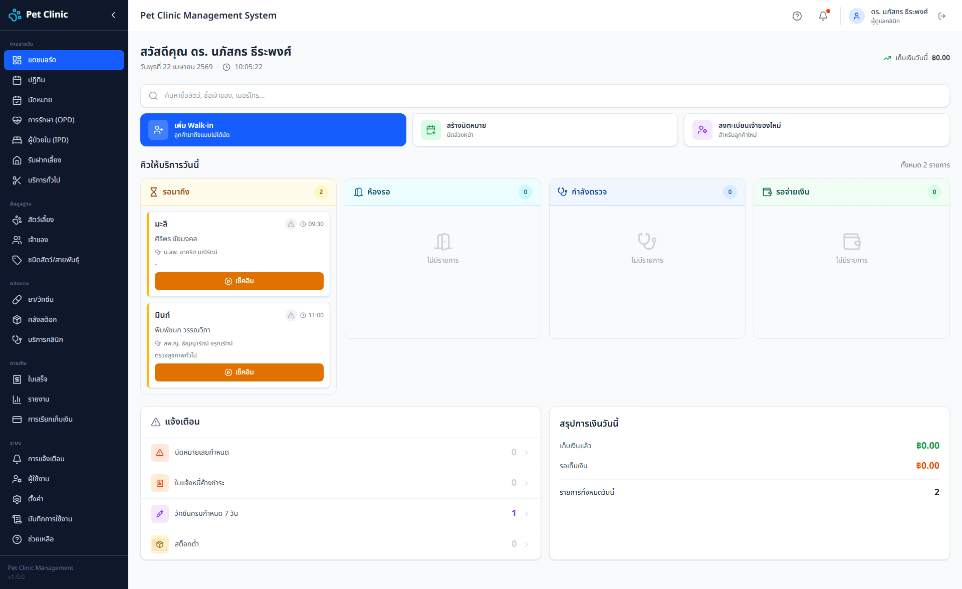 Pettono dashboard
